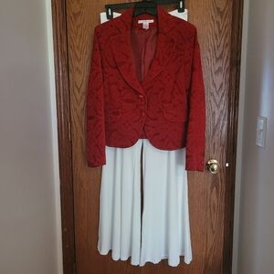 NWOT/ NINE & Company Red Velvet Cord Blazer